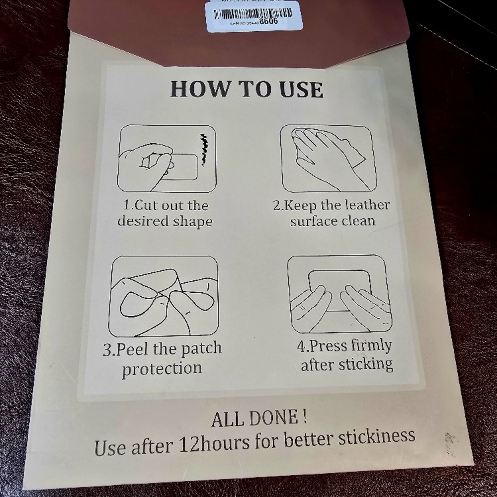 Self-Adhesive Leather Repair Patch - Picture 2 of 3